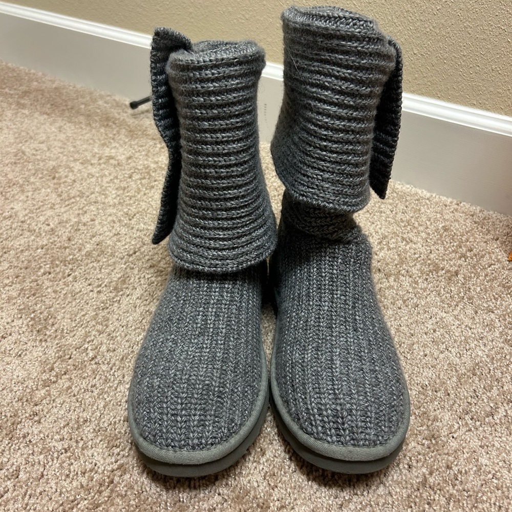 Grey Ugg Classic Cardy boots